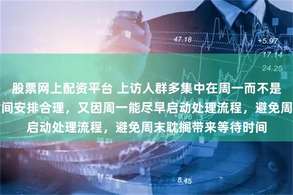 股票网上配资平台 上访人群多集中在周一而不是周五，既因工作日时间安排合理，又因周一能尽早启动处理流程，避免周末耽搁带来等待时间